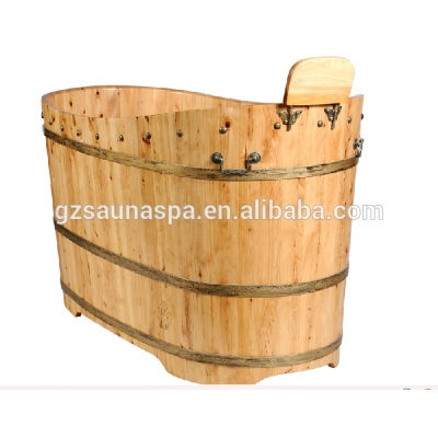 new wooden bath barrel