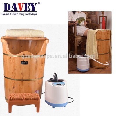 2017 Good choice wooden foot steam bath