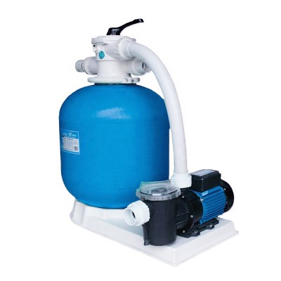 Swimming pool water filtration system sand filter with pool pump